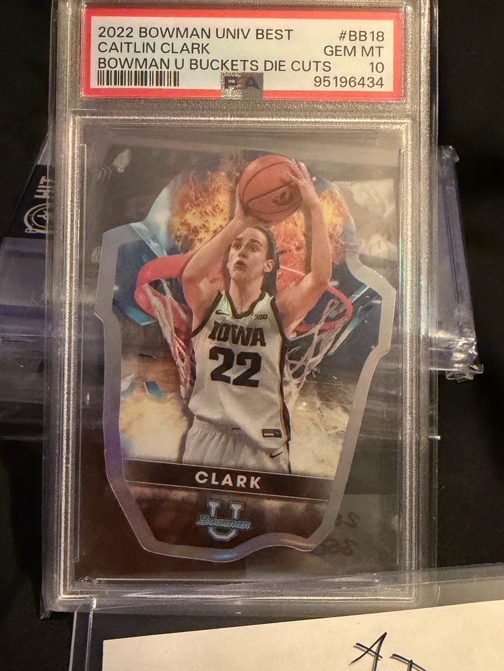 Panini WNBA Caitlin Clark Iowa Die-Cut Basketball Card PSA 10